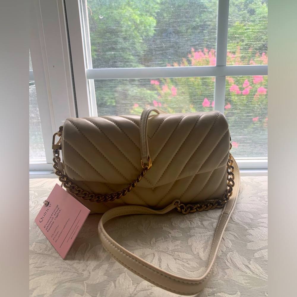 Quince Small Leather Crossbody Purse